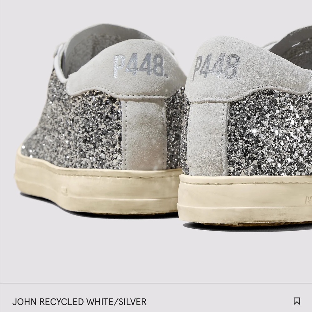 Philippe Model Silver Black Glitter Sneakers - image 5